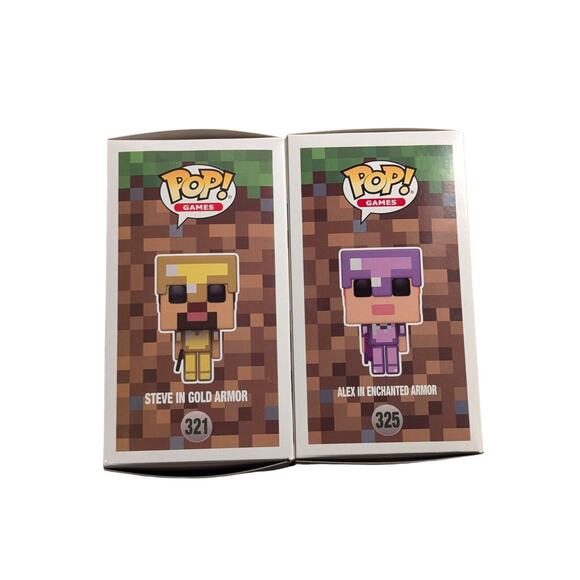 Funko POP Minecraft Lot - #321 Steve and #325 Alex Walmart Exclusive - Picture 5 of 5